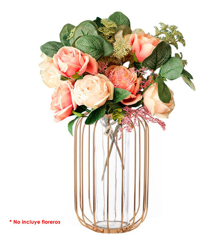 Soku Bouquet Rosas Flores Evento Quinceñera Boda Centro Mesa Color Rosa