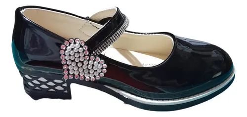 Zapato Ballerina De Niñas Chinitas Charol Con Taco Primavera