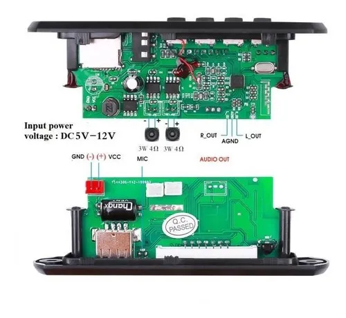 Módulo Audio Bluetooth 5.0 Fm Usb Amplificador 3w 5-12v