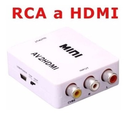 Convertidor Conversor Adaptador Rca + Sonido A Hdmi, Stock, Mania-electronic