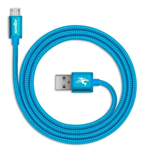 Cable Micro Usb Sentey Ls-6722 1m Azul Mallado