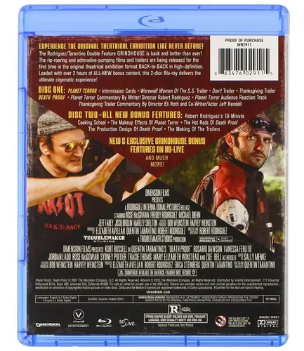 Blu-ray Grindhouse / Planet Terror + Death Proof / 2 Films