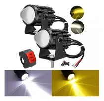 Comprar Par Faros Auxiliares Luces Led Moto Doble Color Impermeable