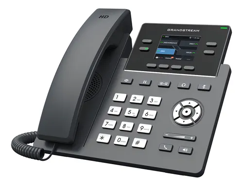 Teléfono IP empresarial Grandstream GRP2612w de 4 líneas con wifi