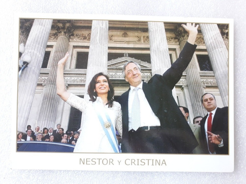 Tarjeta Postal Peronista Néstor Y Cristina Kirchner 