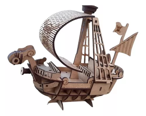 Boneco One Piece Navio Pirata Going Merry Wfc 7cm