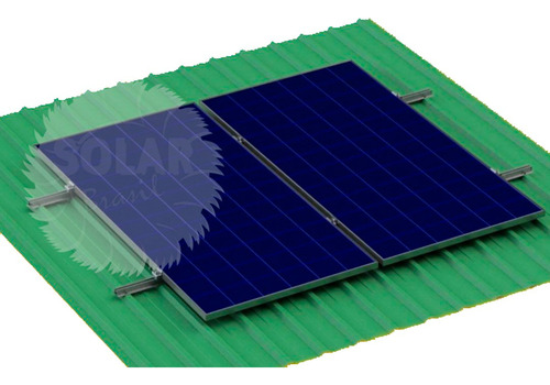 Suporte De Fixação Telha Metálica 2 Painel Solar (t. Baixo)