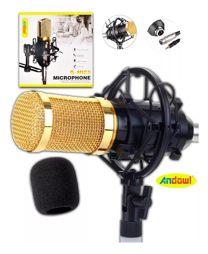 Kit Microfono Estudio Streaming Condensador Profesionalbm800