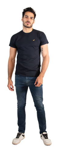 Playera Hombre Cuello Redondo Slim Fit 100% Algodón  