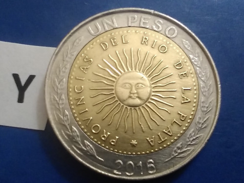 Argentina Antiguas Monedas De Un 1 Peso Del Año Del 2016 Sc