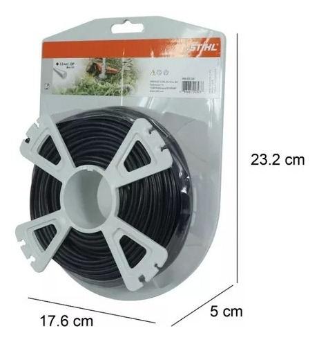 Hilo De Corte Negro Stihl Para Desbrozadora 3.3 Mm 40m