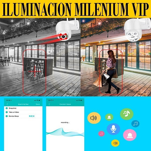 Imagen 3 de 8 de Cámara Seguridad Vigilancia Wifi Exterior Resistente Agua