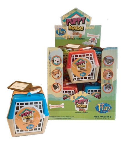 Caramelos Puppy House Con Sorpresa Pack X 8un - Cioccolato