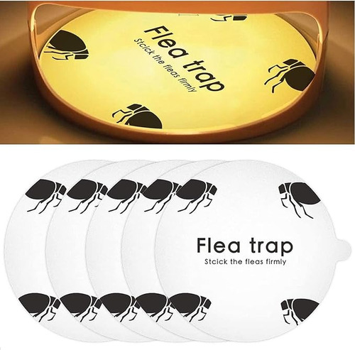 Trampa Para Pulgas Doméstica + Pegatinas Redondas 5 Hojas