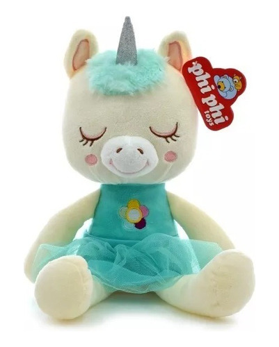 Unicornio Peluche 25 Cm Enamorado Tutu Ballet Brillo Cute Ed