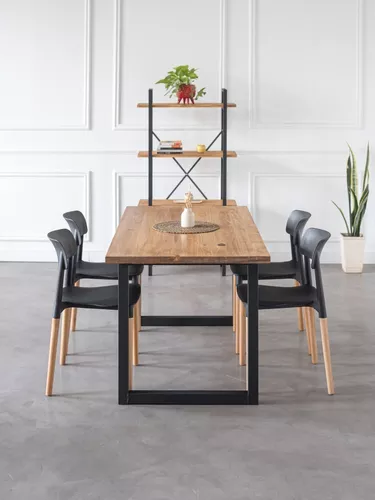 Mesa Comedor Estilo Industrial Hierro Y Madera - $ 3.499,00 en Mercado  Libre