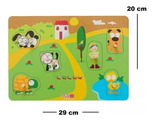 Imagen 4 de 6 de Juego Encastre Madera Con Agarre Didácticos Infantil Plan Z