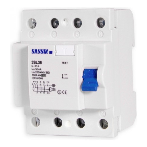 Interruptor Diferencial 4x 63a 30ma, Tipo Ac Certificado 