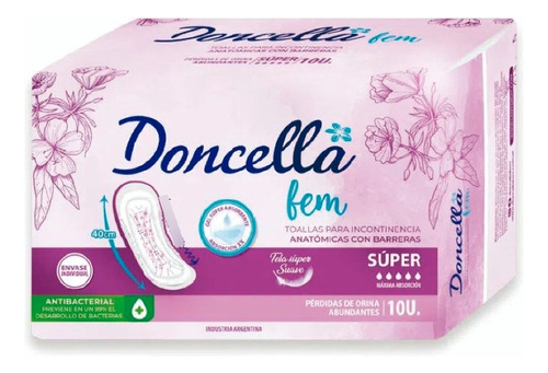 Doncella Fem Toalla De Incontinencia Talle Super