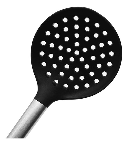 Cuchara Ranurada De Silicona, Sin Bpa Y Resistente Al Calor