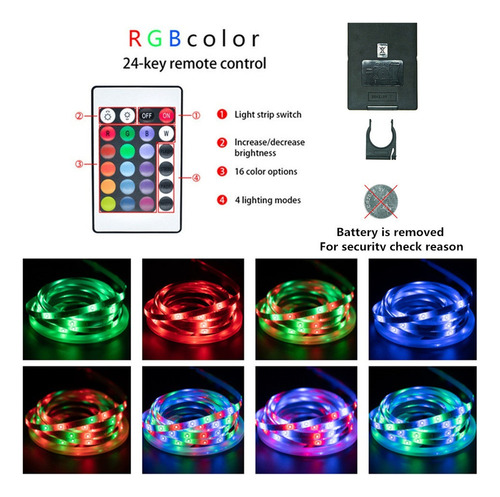 Tira De Luces Led Control 5050 Rgb 5m