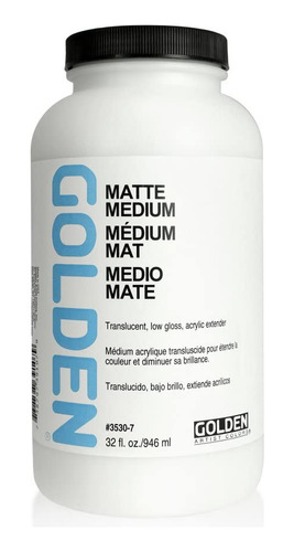 Golden Acryl Med 32 Oz Mate Medio