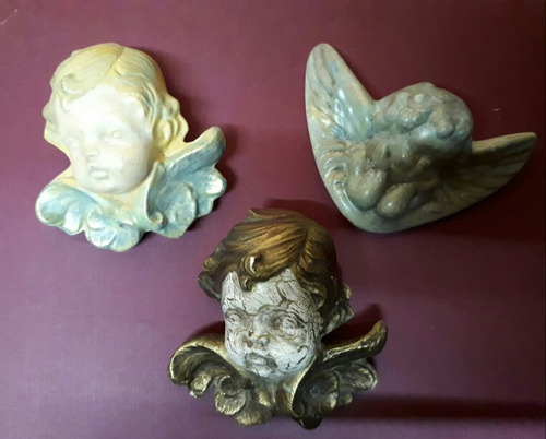 Angelitos De Ceramica Pintados-r.mejia