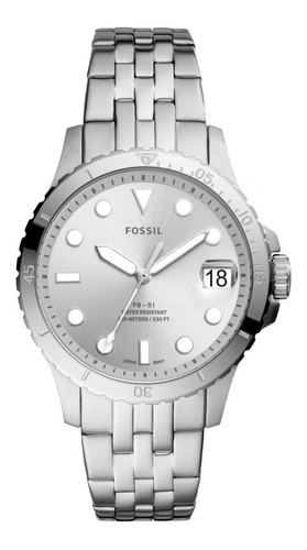 Reloj Para Dama Fb-01 Fossil Es4744 Color Plateado De Acero