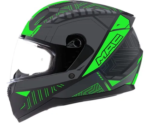 Casco Moto Integral Mac Bass Arcade Visor Simple Vxv