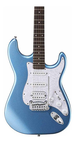 Guitarra G&l Tribute Legacy Hss Rosewood Tipo Strato Color Lake Placid Blue Orientación De La Mano Diestro