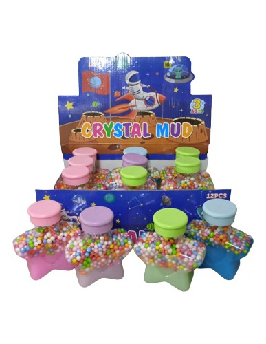 Slime Estrella Bolitas Multicolor X1 Brilloso Fidget Juguete