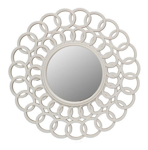 Espejo Decorativo Circular Plástico (ep4405) Color Del Marco Plateado
