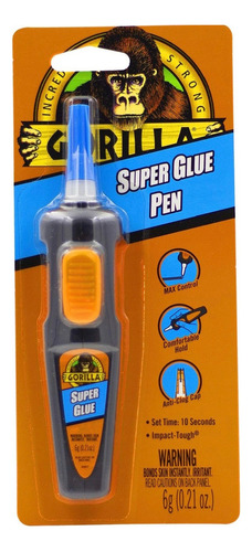 Adhesivo Pegamento Gorilla Super Glue Pen Color TransparentePegamento Líquido Gorilla Glue Super Glue Pen color transparente de 5.5g