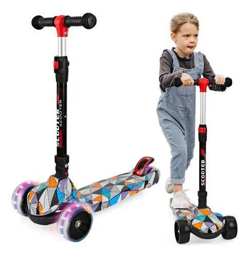 comprar Scooter Para Niños De 3 A 12 Años, Patinete Plegable Con Rue