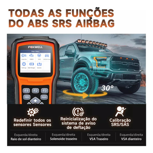 Scaneri Automotivo Foxwell Nt630 Plus Reset Airbag Abs Sas