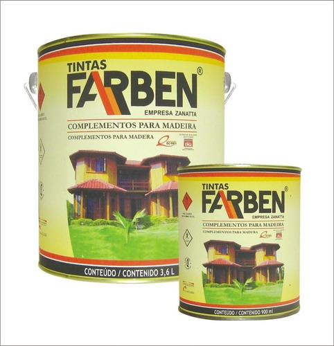 Protector De Madera Farben - Presentacion 0.9 Lts Colores Color Caoba Ingles