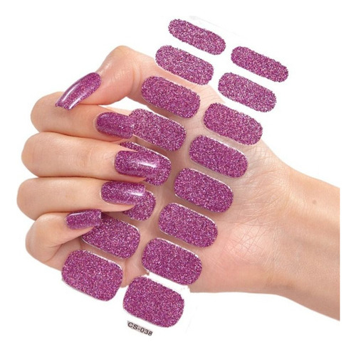 8 Hojas De Pegatinas De Gel Para Uñas, Tiras De Esmalte De U