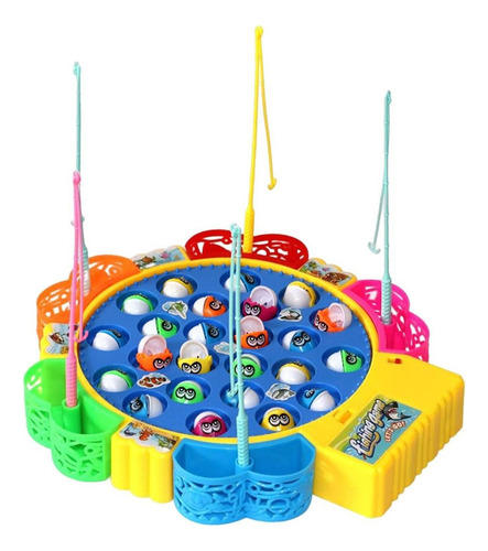 Juego De Pesca Giratorio Juego De Mesa De Juguetes 24 Peces