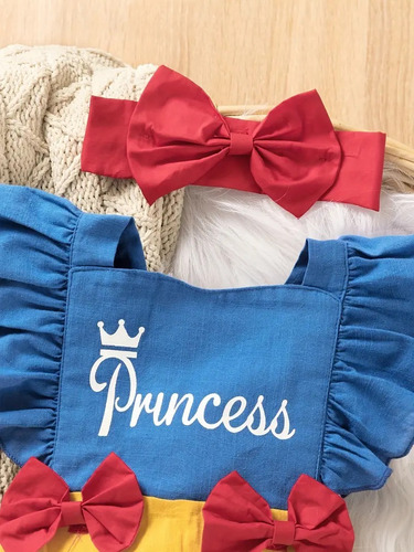 Disfraz De Blancanieves Para Bebe Los Siete Enanitos Mameluco Conjunto Para Bebe