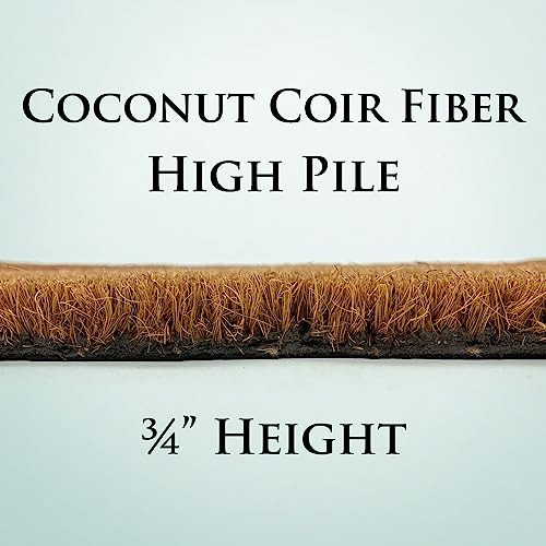 Felpudo De Fibra De Coco Natural Antideslizante Hello