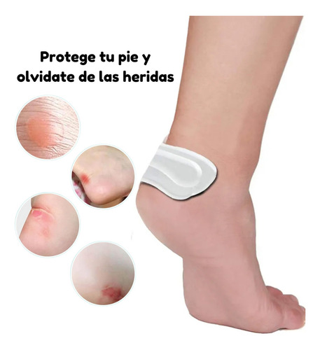4 Pares Almohadillas Talón Confort Para Calzado Suelto Color