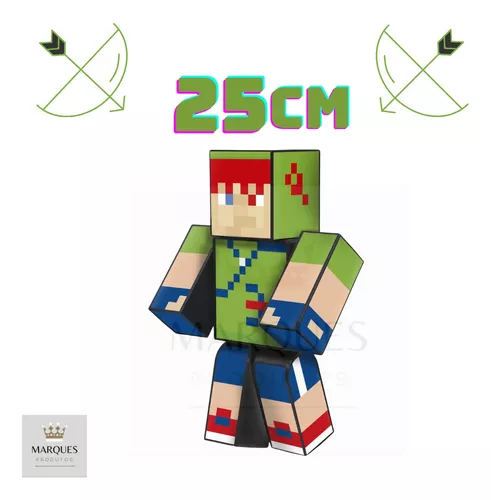 Boneco Minecraft Familia Arqueira Beto Gamer 25cm r