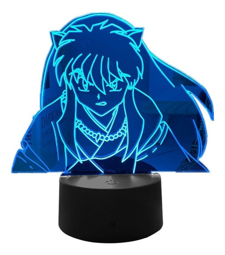 Manga Inuyasha Figura Led Luz De Noche Lámpara Para Niños Re