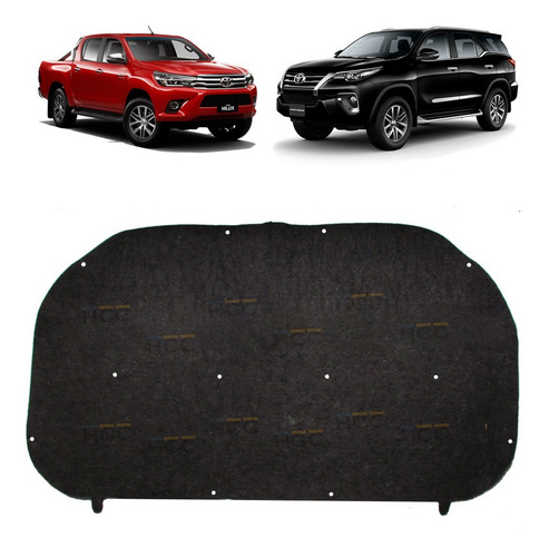 Kit Manta Forro Do Capô E Presilha Hilux 2016 2017 2018 2019