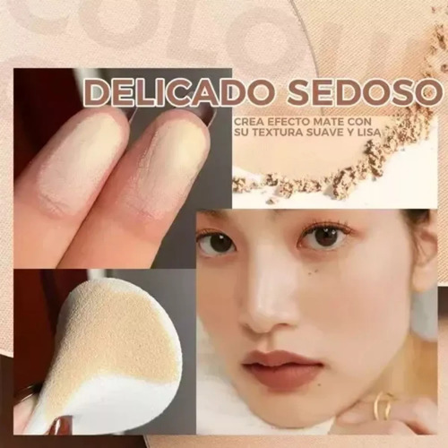 Sace Lady Base De Maquiagem Pó Compacto Fixador Matte Com