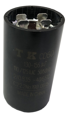 Capacitor Eletrolítico Partida De Motores 130-156-110v