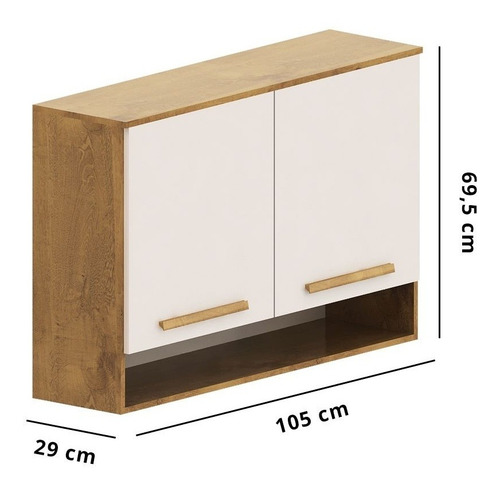Aéreo Cozinha Compacta - Castanho/off-white