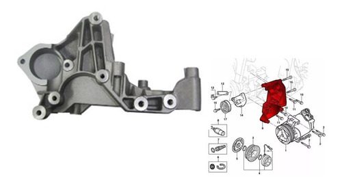 Soporte Compresor Aire Acondicionado Tornado 2011-2016 Gm 