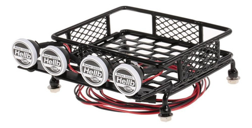 Rc 1/10 Portaequipajes De Techo De Metal Con Luces Led