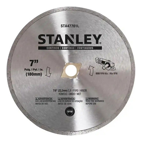 Disco Diamantado Continuo 7'' Stanley Sta47701l
